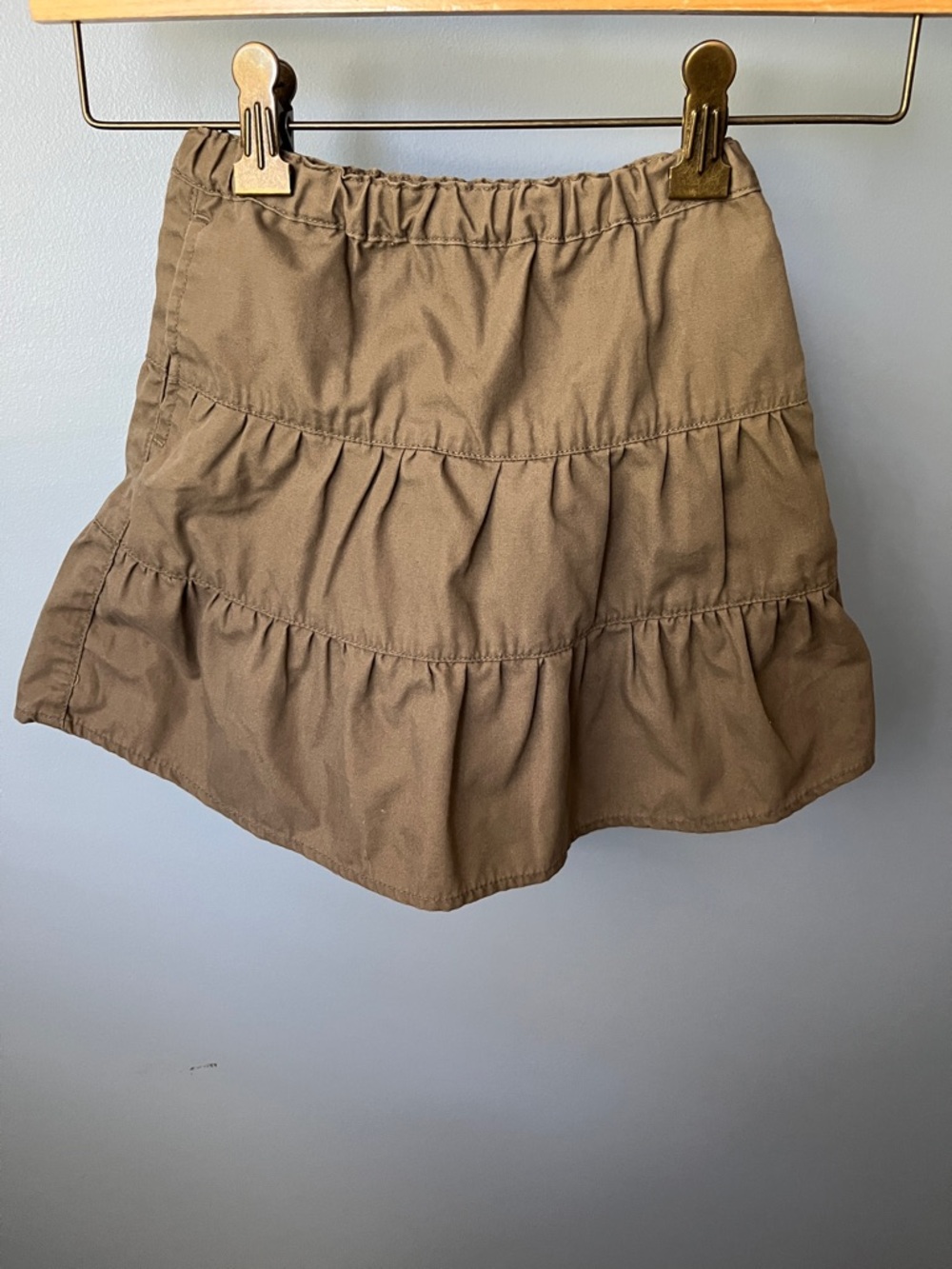 Comme Ca Ism Tiered Brown Mini Skirt
